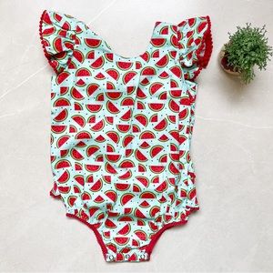 NWOT baby girl 18M Brazilian cotton onesie watermelon